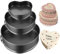Herzbackform 3er Set, romantische Kuchen & Torten, 3 Größen, antihaft, Springform, Carbonstahl, 12,18,27 cm Backform Herz