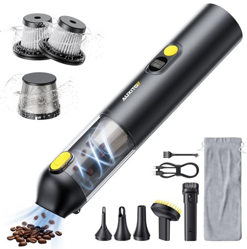 AUXITO Akku-Autostaubsauger mit hoher Leistung 14000 Pa, Handstaubsauger mit Blas- & Saugfunktion 2 IN 1, 30 Min Laufzeit, USB-C Ladung, Kleiner Staubsauger Handlich für Auto, Haus, Haustiere, Büro