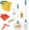 Absyrony Set Limpieza Juguete, fregona Escoba Juguete, Escoba y recogedor niños, Kids Cleaning Toy Set, 8 Piezas Juguetes para el Hogar Juego de Simulación, Toys para niños de 3 años en adelante