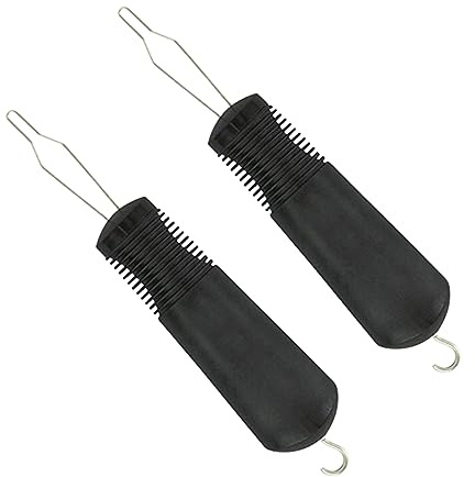 DEARMAMY 2piezas Ayudas Para Vestirse Gancho Para Botones Tirador De Cremallera y Dispositivo De Asistencia Para Botones Para Personas Movilidad Reducida