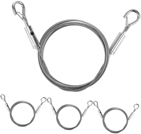 Veemoon 4piezas Cable De Acero Inoxidable Alambre Para Colgar Cuadros y Espejos Metros Resistente Para Marcos De Fotos y Luces
