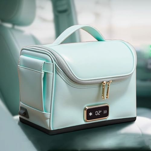 Frigo Auto Mini Freezer Portatile Congelatori Portatili A Compressore 12v Funzioni Di Raffreddamento E Riscaldamento 4L Con Display Intelligente E Cerniera(Green)