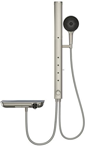 HOROW RainFlexi S2 Duschpaneel mit Thermostat Klappbaren Regendusche Grau