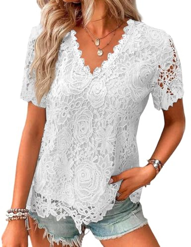 Chemisier Femme Chic Et Élégant Élégant Soiree Manche Courte Tee Shirt Femme Sexy Tulle Chic Été Shirts