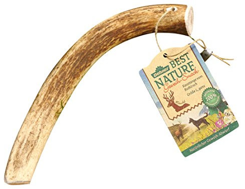 Dehner Best Nature Hundesnack, hochwertiges Leckerli geruchsarm / 100 % natürlich, Kausnack für Hunde, Rothirsch-Geweih, Größe L