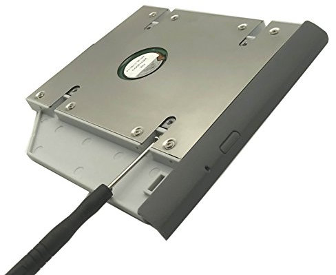 ULTRACADDY Segundo disco duro HDD SSD Caddy para Lenovo Ideapad 320 330 520 con placa frontal gris