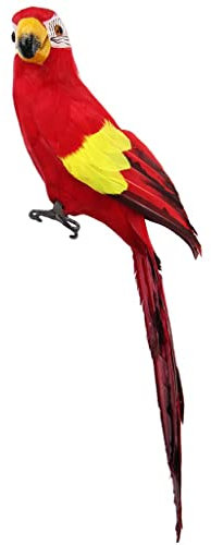 Fenteer ARA Gartenfigur Zaunfigur Wanddeko für, Terrasse, Zaun Deko, 3 Farben zum auswählen, rot