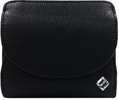 Kleiner Geldbeutel Damen, Reise Portemonnaie, viele Fächer, Leder schwarz, RFID Blocker, Münzfach groß | Wiener Schachtel, Gadget Damenbörse Damengeldbörse ​Damenportemonnaie Damengeldbeutel Portmonee