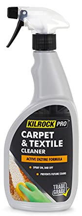 Kilrock PRO Carpet & Textile Cleaner - Enzyme-based stain remover - Breaks down stubborn stains - Fabric and Upholstery Safe, Grey