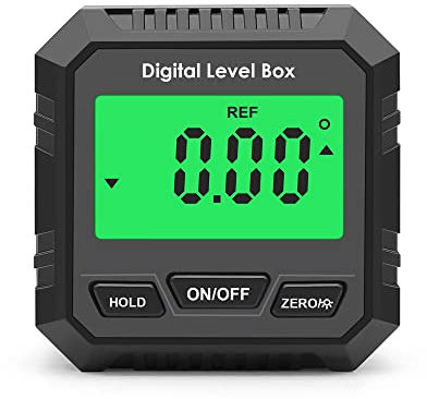 KKnoon Goniometro digitale magnetico LCD display inclinometro inclinometro assoluto e relativo angolo di misurazione e conversione dell'inclinazione, livella a bolla IP54 impermeabile