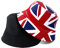 AWAVM 1PCS Union Jack Bowler Hats, Double-Side Reversible British Flag Bucket Hat for Coronation of King Charles III,Fade Resistant Sun Hat Perfect For Indoor Outdoor Parties and National Celebrations