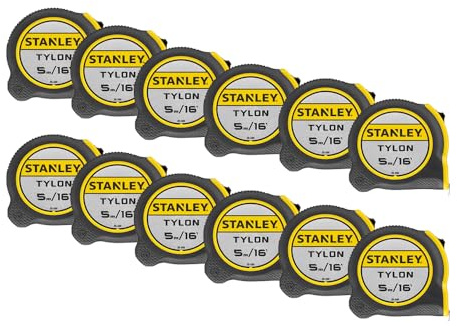 Stanley 5m Tylon Tapes - Tray of 12-1-30-696