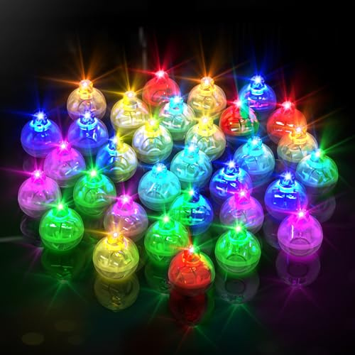 GoldRock Globos de luces LED, 100 unidades, mini luz LED, globos luminosos, globos luminosos, luces de globos de colores, globos LED para cumpleaños, bodas, Halloween, Navidad, carnaval
