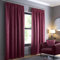 Fusion - Wine Red Curtains W66 x L54 (168 x 137cm) - 100% Cotton - 2x Panels - Pencil Pleat Curtains in Red Wine - Soundproof Curtain & Thermal Curtains for Bedroom - Claret Pleated Curtains & Drapes