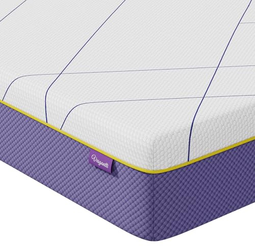 Vesgantti Single Mattress, 16CM Single Memory Foam Mattress with Gel Foam for Cooling Comfort & Pressure Relief - Medium, 90x190x16cm, Lavender Purple