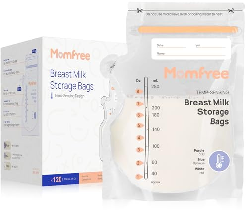 Bolsas de leche materna de congelación y descongelación rápida, 60 unidades