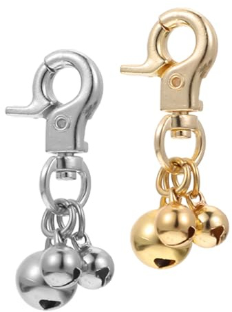 SUPVOX 2pièces Clochette pour Chien Et Chat Pendentif De Dressage Attache Rapide Clair Positionnement Flexible Accessoires pour Collier