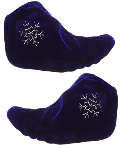 SEWACC Protection pour Chaussures de Patinage Bleue en Velours, 1 Paire