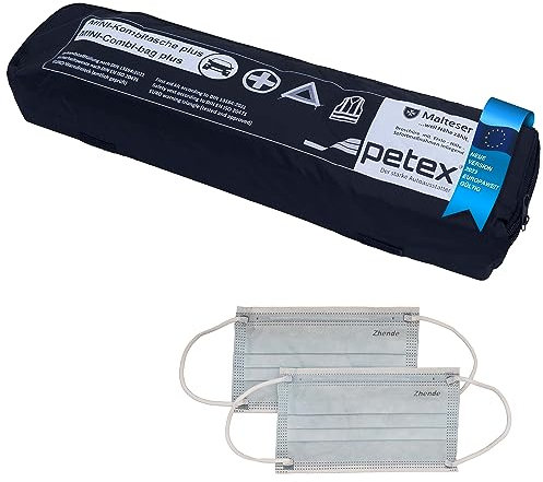 PETEX Kombitasche PLUS Inhalt nach DIN 13164:2022 mit Warnweste und Warndreieck, schwarz