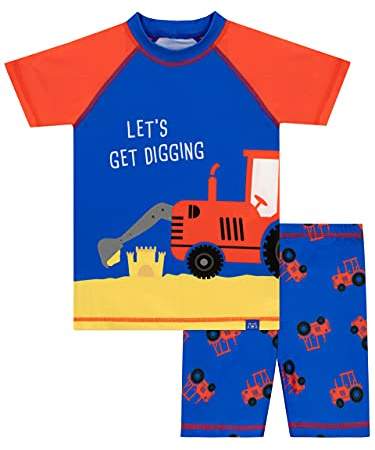 Harry Bear Boys Swim Set Tractor Blue 4-5 Years