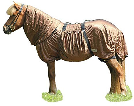 NETPROSHOP spezielle Isländer Qualitäts Ekzemer Decke für Islandpferde Braun, Groesse:125, Farbe:Braun