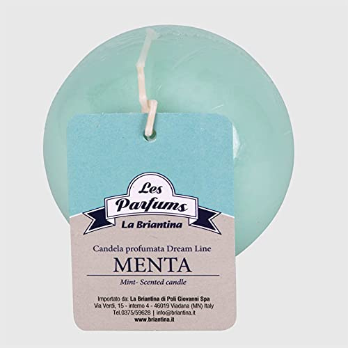 La Briantina Vela esférica perfumada Dream Line, diámetro 8 cm, verde agua, perfume de menta
