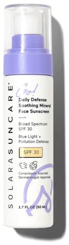 Solara Suncare - Go! Daily Defense Soothing Mineral Face Sunscreen, SPF 30 | EWG Verified, Vegan, Cruelty Free, Reef friendly | Lightweight, Safe For Sensitive Skin (1.7 fl oz | 50 ml)