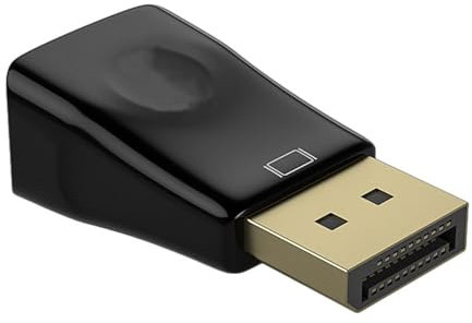 Convertidor Displayport VGA - Adaptador Display Port DP a VGA | Conector DP a VGA para PC, Adaptador de proyector DP a VGA Imágenes claras para portátiles, ordenadores, tabletas, proyectores y más