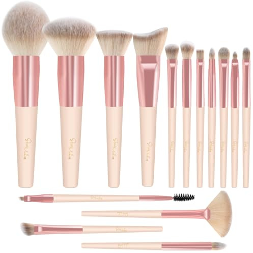 Makeup Pinselset Start Makers 15Pcs Marmor Makeup Pinsel Set Stiftung Pulver Blush Blending Eyeshadow Pinsel Sets