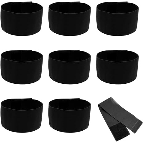 8 Piezas Brazalete de Capitanes Banda de Brazo Elástico de Fútbol para Deportes de Hielo y Nieve, Deportes de Tiro, Deportes de Carrera, Fútbol, ​​Baloncesto, Funerales, Luto, Conmemoración