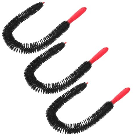 BUGUUYO 3piezas Cepillo De Limpieza Flexible Cepillo para Aire Acondicionado Lavadora Botellas Jarrones Herramienta De Limpieza Cocina y Baño