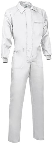 Genérico Mono de Trabajo Multibolsillos - Resistente, Cómodo, Buzo de trabajo, Talla L, Color Blanco