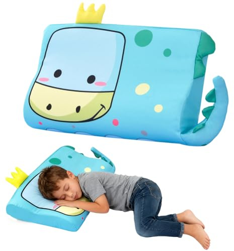RANJIMA Schlummerkids Cuscino, Cuscino per Bambini con Simpatici Animali - Memory Calmly Ergonomico Cuscino Coccoloso per Bambini Traspirante per Ragazzi e Ragazze, Regali di Natale e Compleanni