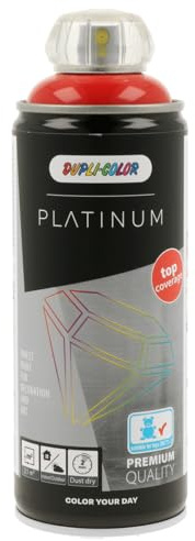 DUPLI-COLOR PLATINUM RAL 3020 verkehrsrot glänzend 400 ml Spraylack, schnelltrocknend, exzellente Deckkraft, hohe Ergiebigkeit, UV-beständig, lichtecht und langlebig