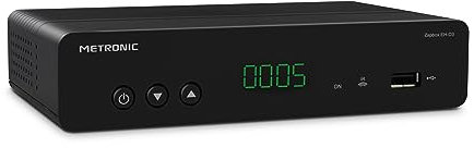 Metronic Décodeur TNT Double Tuner Zapbox EH-D3 HEVC pour TV et Antenne TNT, Full HD - HDMI, Péritel, USB, Ethernet avec Télécommande - 441622
