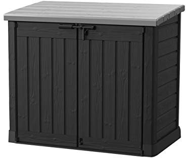 Koll Living Gartenbox Mülltonnenbox Gerätebox Schuppen für 2X 240 Liter Mülltonnen - 100% schimmelfrei durch Belüftung - Modell 2024