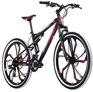 KS Cycling Mountainbike Fully 27,5 Scrawler Schwarz-Rot RH 51