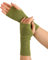 Prettystern Gerippte Damen 100% Kaschmir Fingerlose Pulswärmer handgelenk-wärmer HandStulpen Cashmere Halb-Handschuhe Grün