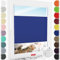 Schuette® Plissee ohne Bohren zum Kleben ● Thermo Kollektion: Wave Waltz (Blau) ● 25x80cm (Breite x Höhe) ● Suprafix Faltrollo Klebehalterung ● Bequeme Rollo Montage inkl. Video