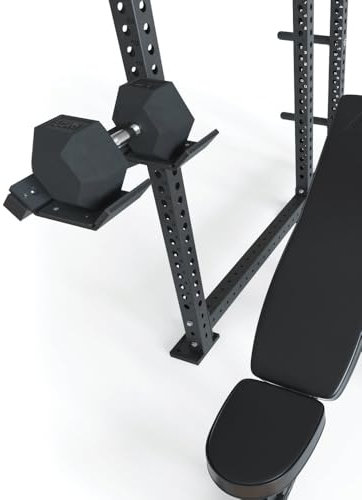 Atletica R8 Kurzhantel-Ablagen | Einfache Montage am Power Rack | Mehr Trainingskomfort | Reduzierte Verletzungsgefahr | Belastbarkeit 250kg