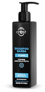 CREST - Shampoo Barba Uomo - Pulizia Profonda - Idratante e Pulente - Profumazione Intensa e Rivitalizzante - Detergente Premium