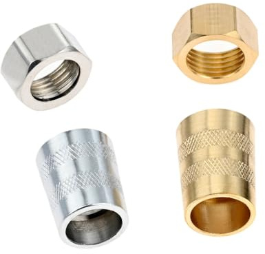 RecDec 2 Set Shower Hose Nut and Screw Replacement Universal Stainless Steel Brass Adapter Joint Connector for Handheld Shower Head Hose Bathroom Bathing Water Pipe Attachment Repair Parts