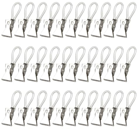 WYAN 30 pezzi clip in metallo, Porta Asciugamani, Ganci Cucina Strofinacci, Clip Asciugamani per cucina e bagno, per Casa Cucina Bagno Armadi
