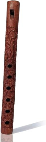 Schöne hölzerne Flolarflöte C-scharf Flöte, Musikinstrument für Anfänger und Profis, 1 Stück geschnitzte Holzflöte, ca. 33 cm.