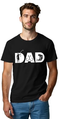 Qskall Mens Fishing Dad T Shirt Fisherman T-Shirts Fishy Tee Tops