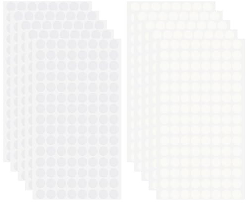 1200 pezzi di 12 mm autoadesivi per monete con gancio e anello, diametro posteriore, nastro biadesivo forte, per arti e mestieri, scuola aula