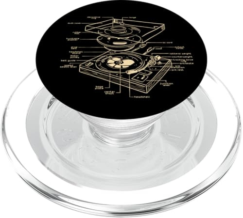 Tocadiscos DJ Esquema Fiesta Diseño Baile Disco Techno Música PopSockets PopGrip para MagSafe