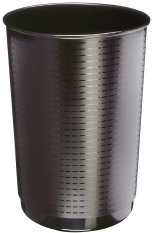 CEP Poubelle grand format 40L Corbeille à papier maxi capacité Bureau Collectivités Salle de classe Ecole Noir