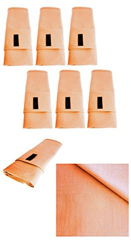 Gariella - 6X Edel Stoff-Servietten in Apricot, Orange, quadratisch 45 cm x 45 cm, Tisch-Tücher, Mundtuch. Textilservietten Six Pack