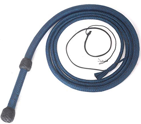 Indiana Jones Style 6 Foot 12 Plait Bullwhip para Cord Nylon Bull Whip Red Black